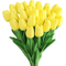 10Piece Real Touch Tulip Bouquet Lifelike Artificial Flowers For Home Wedding DIY Decor 8
