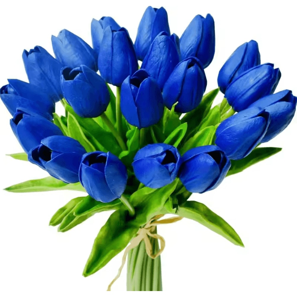 10Piece Real Touch Tulip Bouquet Lifelike Artificial Flowers For Home Wedding DIY Decor 5