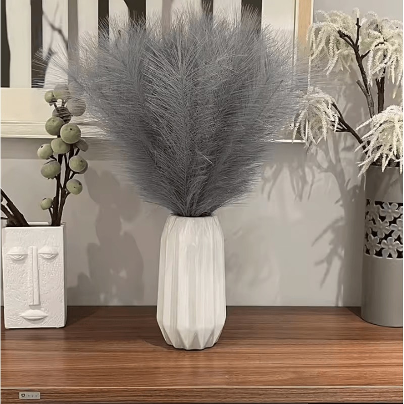 Artificial Pampas Grass Decor Set Fluffy Boho Vase Filler Stems For Home Wedding Styling 1
