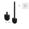 WallMounted Silicone Toilet Brush With Holder Long Handle Hygienic Bathroom Cleaning Tool 9