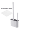 WallMounted Silicone Toilet Brush With Holder Long Handle Hygienic Bathroom Cleaning Tool 5