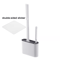 WallMounted Silicone Toilet Brush With Holder Long Handle Hygienic Bathroom Cleaning Tool 5