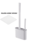WallMounted Silicone Toilet Brush With Holder Long Handle Hygienic Bathroom Cleaning Tool 6
