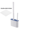 WallMounted Silicone Toilet Brush With Holder Long Handle Hygienic Bathroom Cleaning Tool 7