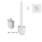 WallMounted Silicone Toilet Brush With Holder Long Handle Hygienic Bathroom Cleaning Tool 8