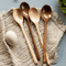 2Piece Wooden Spoon Set Natural Kitchen Cooking Serving Utensils For Coffee Soup Honey 0