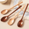 2Piece Wooden Spoon Set Natural Kitchen Cooking Serving Utensils For Coffee Soup Honey 1