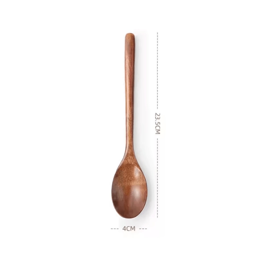 2Piece Wooden Spoon Set Natural Kitchen Cooking Serving Utensils For Coffee Soup Honey 5