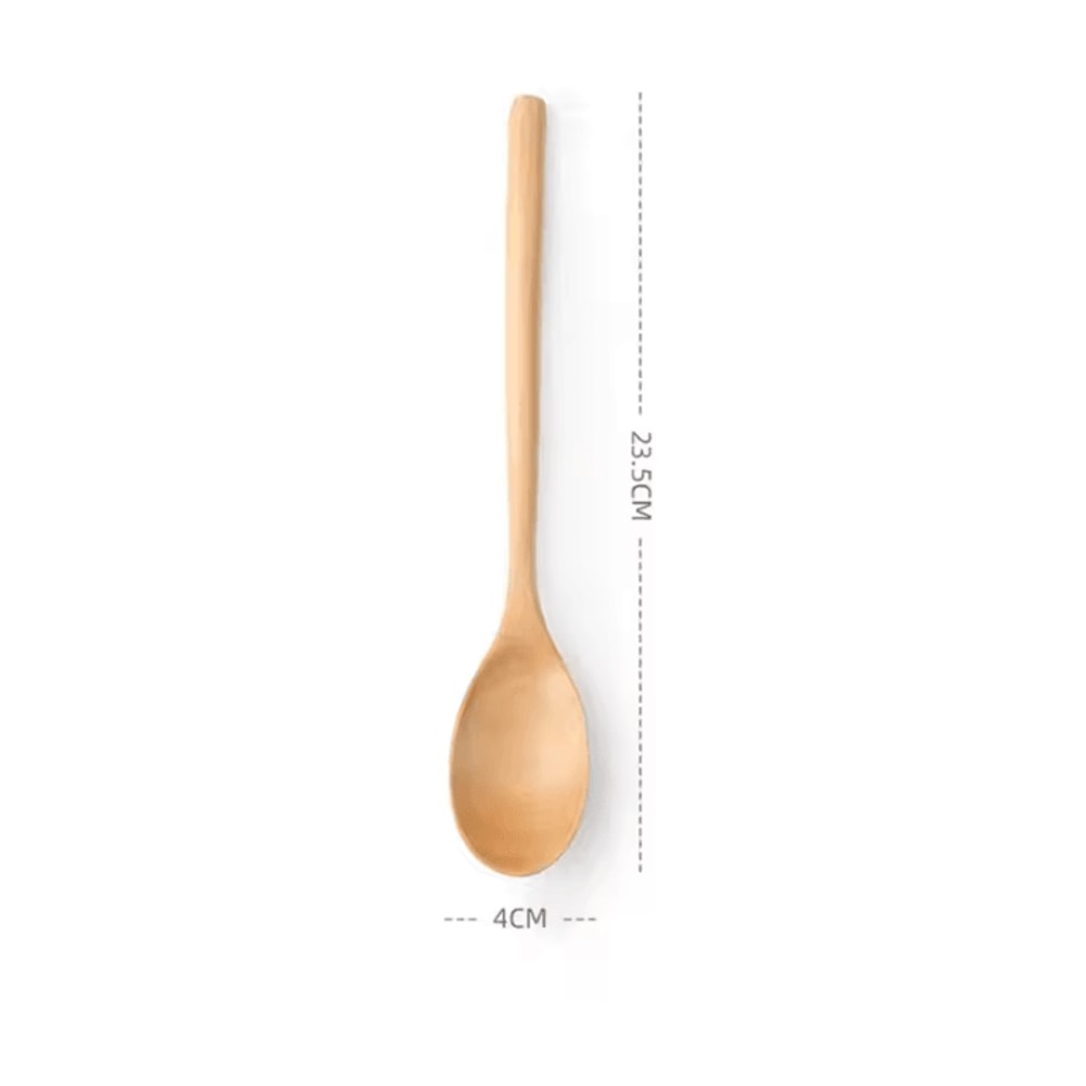 2Piece Wooden Spoon Set Natural Kitchen Cooking Serving Utensils For Coffee Soup Honey 6