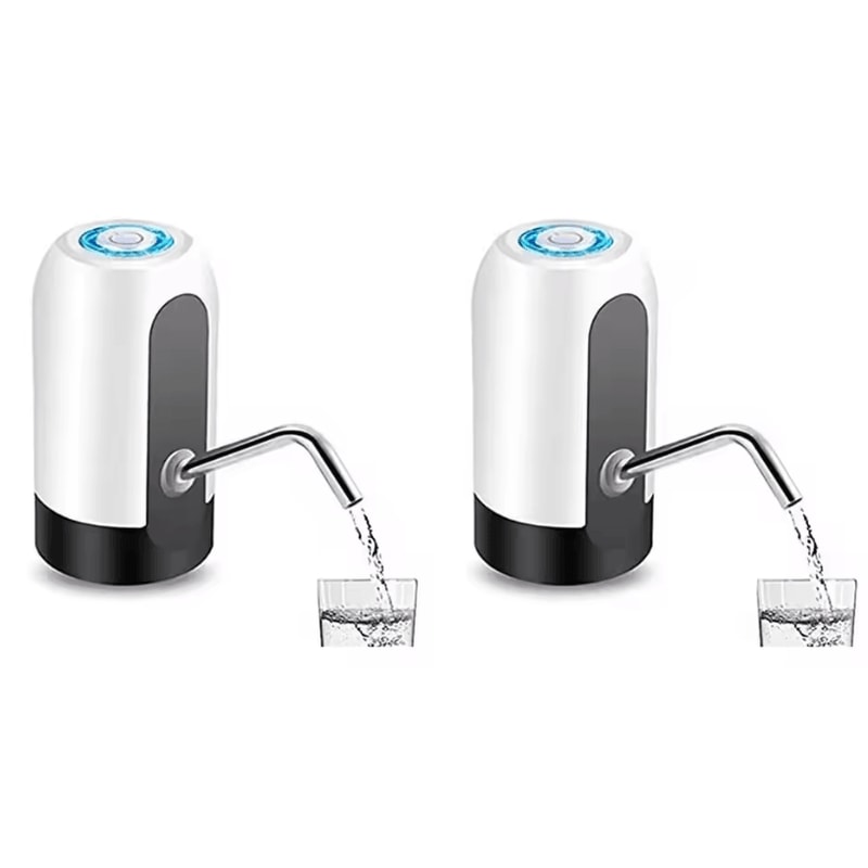 USB Rechargeable Water Bottle Pump Automatic OneTouch Drinking Dispenser For Home Office 9
