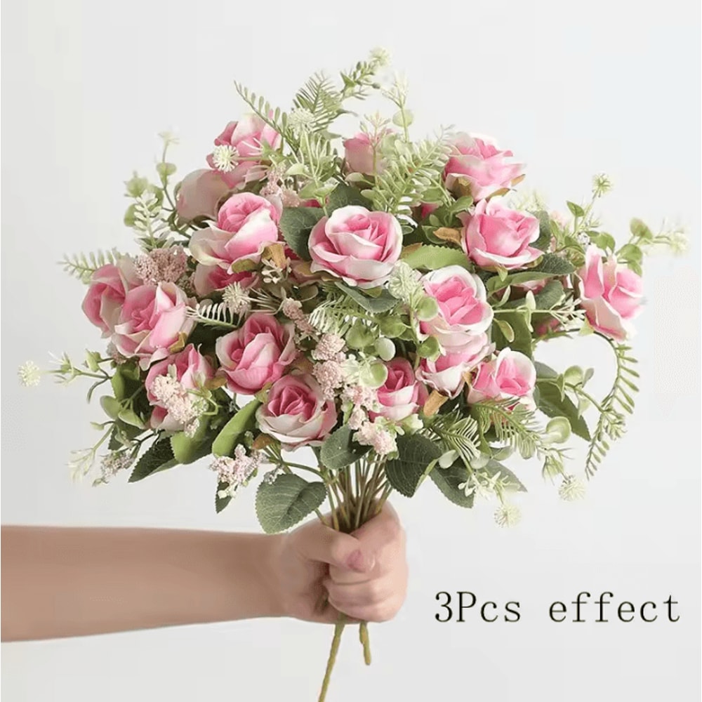 12 Inch Silk Peony Artificial Flower Bouquet Realistic Wedding And Home Decor Arrangement 4