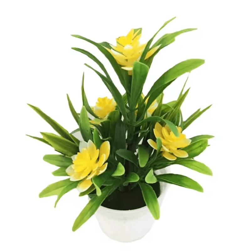 Artificial Flower Bonsai Plant In Pot Realistic Desktop Decor For Home Office And Wedding 5