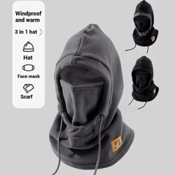 3 in 1 winter balaclava hat windproof face mask and neck warmer for men and women