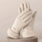 Beige Touchscreen Winter Gloves With Plush Lining Warm Thermal Gloves For Outdoor Use 0