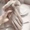 Beige Touchscreen Winter Gloves With Plush Lining Warm Thermal Gloves For Outdoor Use 1