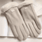 Beige Touchscreen Winter Gloves With Plush Lining Warm Thermal Gloves For Outdoor Use 2