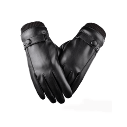 mens pu leather touchscreen gloves thin winter driving gloves non slip full finger