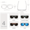 Square Wood Grain Sunglasses UV400 Protection Unisex Casual Outdoor Eyewear 5
