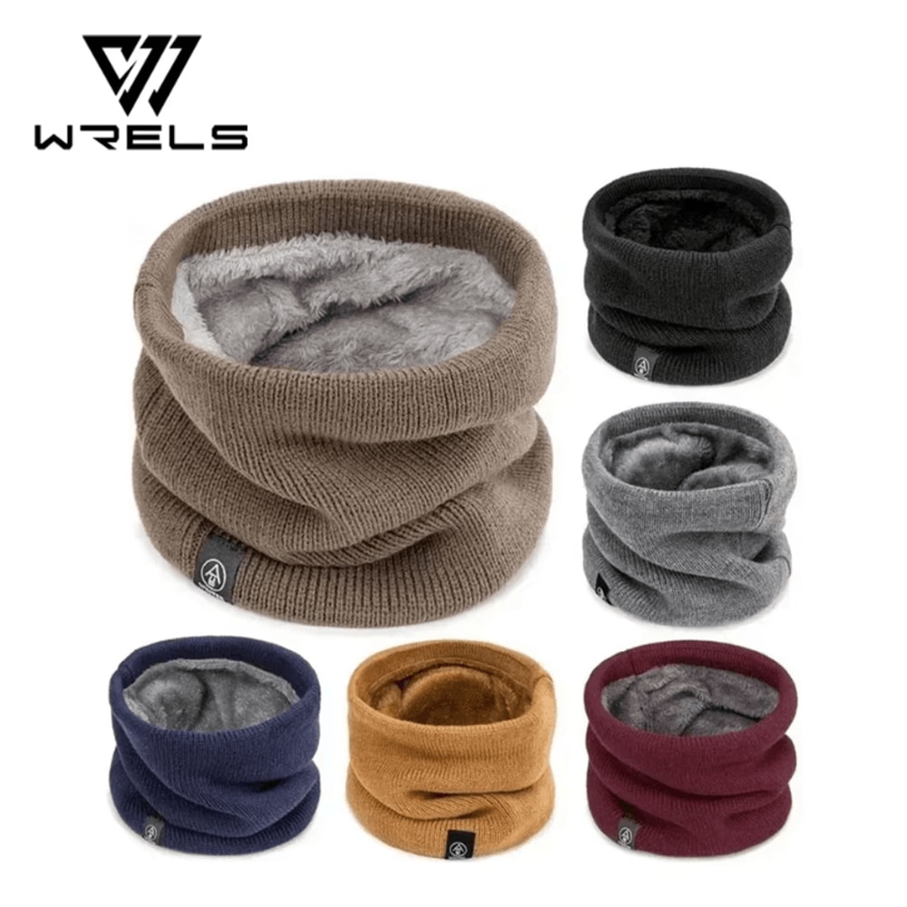 Winter Neck Gaiter Plush Lined Knitted Tube Scarf Windproof Warm Neck Warmer 0