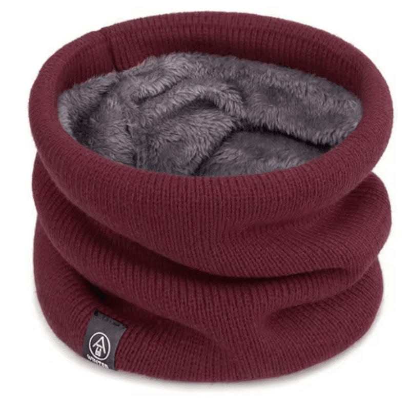 Winter Neck Gaiter Plush Lined Knitted Tube Scarf Windproof Warm Neck Warmer 10