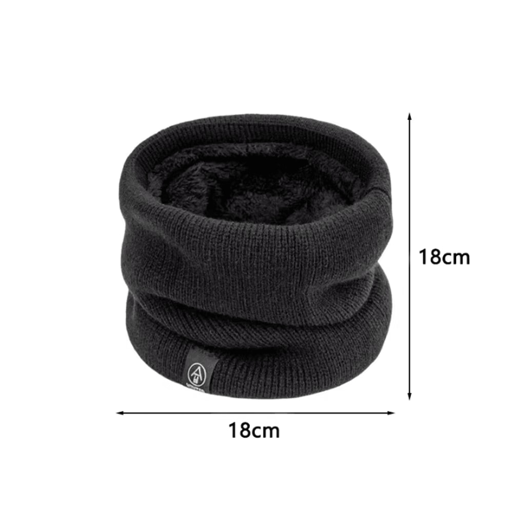 Winter Neck Gaiter Plush Lined Knitted Tube Scarf Windproof Warm Neck Warmer 5