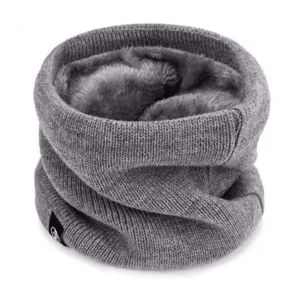 Winter Neck Gaiter Plush Lined Knitted Tube Scarf Windproof Warm Neck Warmer 6