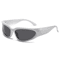 Y2K Oval Punk Sunglasses Mirror Lens UV400 Retro Unisex Statement Shades 7