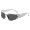 Y2K Oval Punk Sunglasses Mirror Lens UV400 Retro Unisex Statement Shades 7