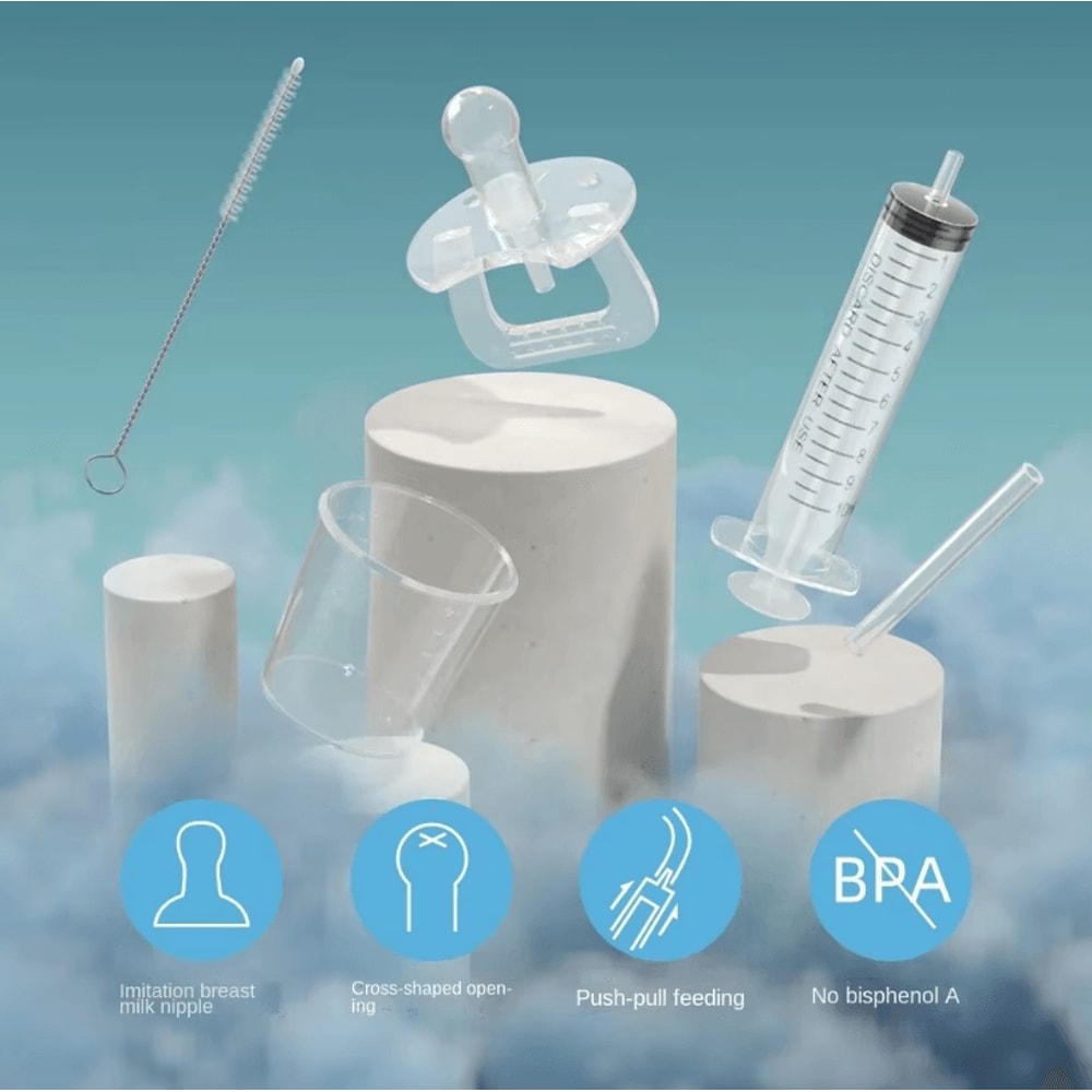 Baby Medicine Dispenser Pacifier With Oral Syringe 10ml Liquid Feeder For Infants And Toddlers 2