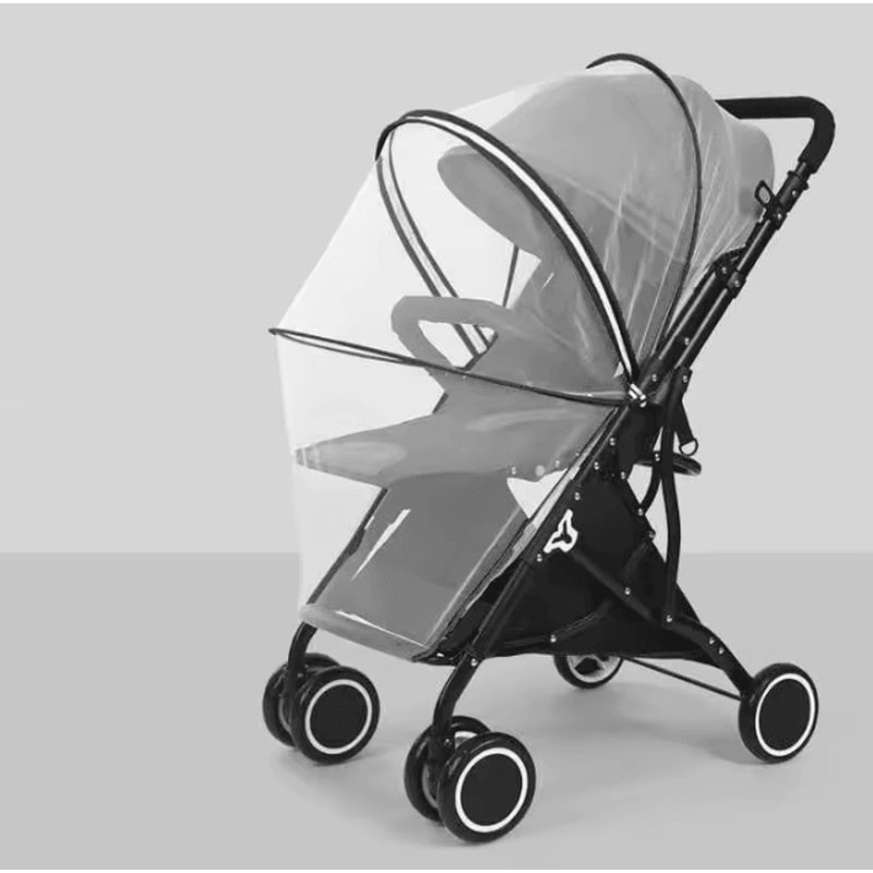 FullCover Baby Stroller Mosquito Net With Breathable Zipper Design 4