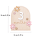 Floral Wooden Baby Milestone Cards DoubleSided Monthly Photo Props 5