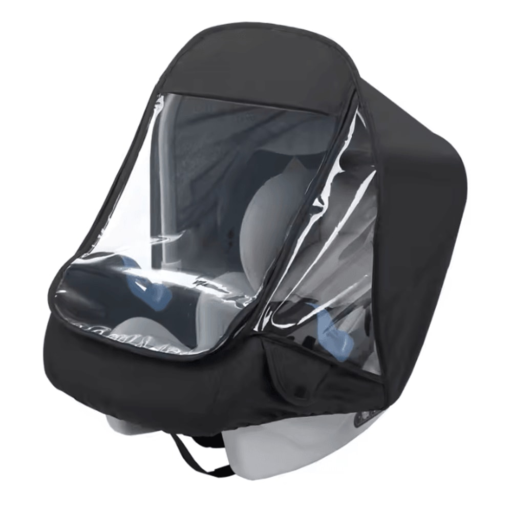 Transparent Universal Baby Stroller Rain Cover With Double Zipper Protection 7