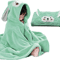 Super Soft Baby Hooded Towel Bathrobe Cozy Wrap Swaddle For Newborns 8