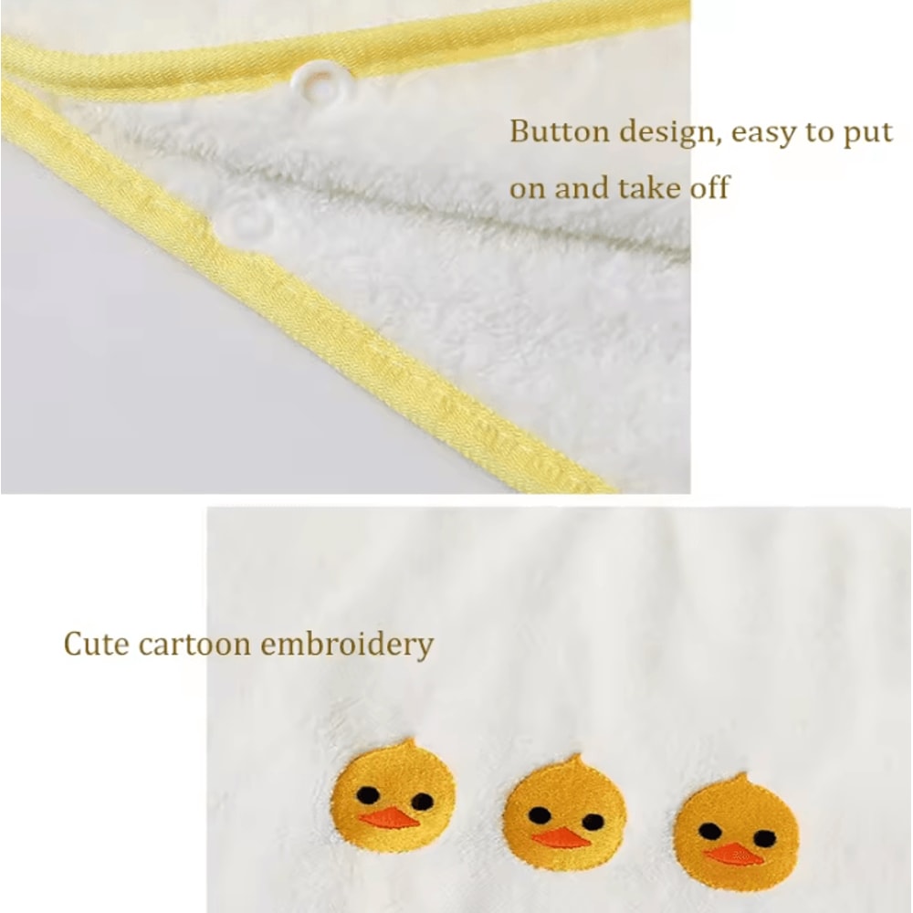 Cute Cartoon Coral Velvet Baby Hooded Bath Towel Soft Warm Wrap Bathrobe 3