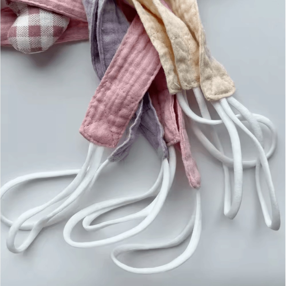 Cute Bear Star Cotton Baby Pacifier Clip Soft EcoFriendly Soother Holder 3