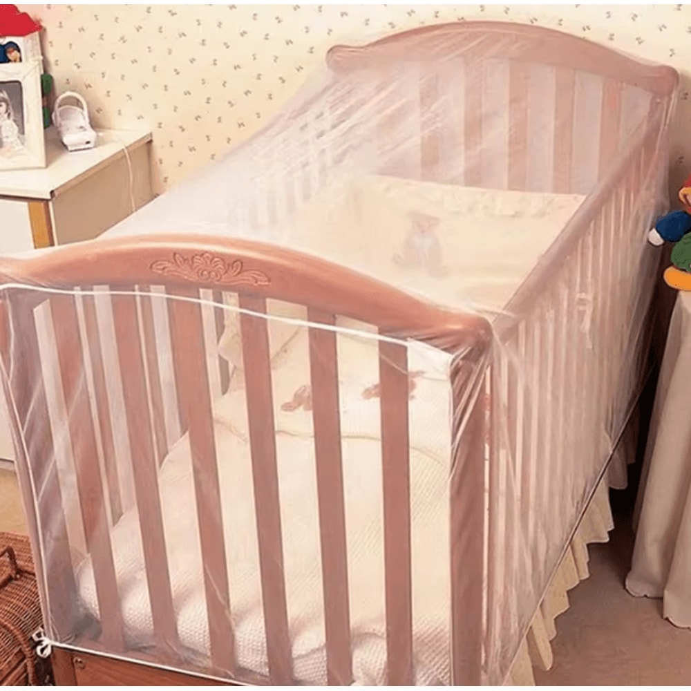 Foldable Baby Crib Mosquito Net Canopy Breathable FullCover Protection 53 By 24 By 35 Inches 1