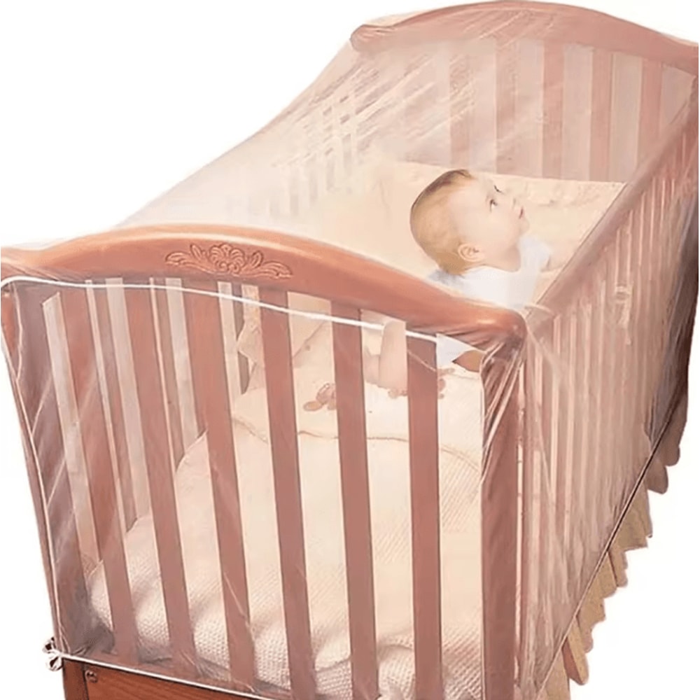 Foldable Baby Crib Mosquito Net Canopy Breathable FullCover Protection 53 By 24 By 35 Inches 2