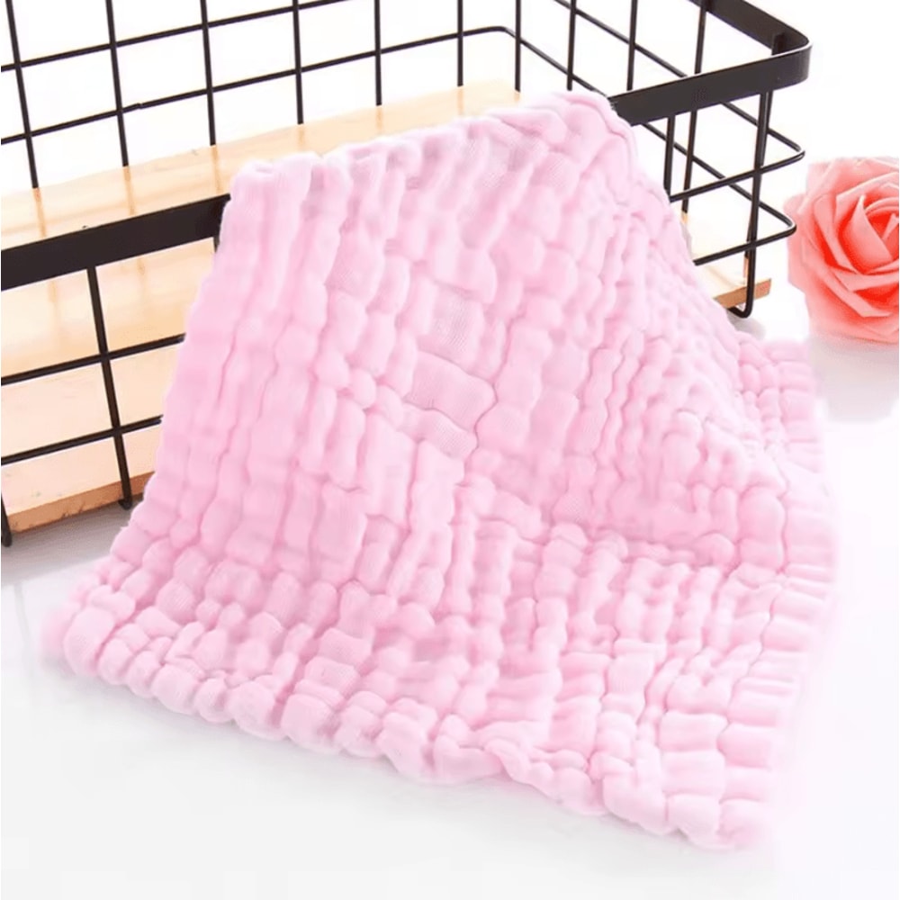 6Layer Muslin Baby Towel Set Ultra Soft Cotton Washcloths Burp Cloths 5pcs 1