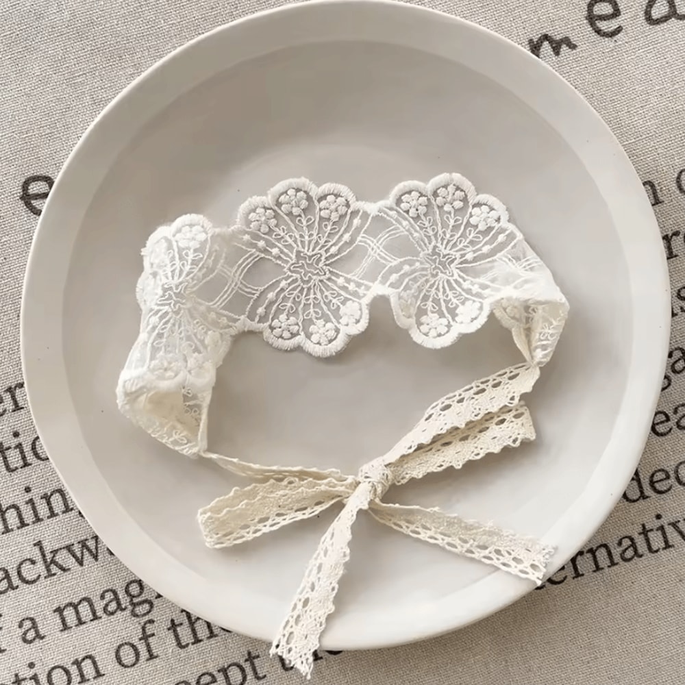 Sweet Lace Floral Baby Headband Soft Elastic Princess Hair Accessory 3