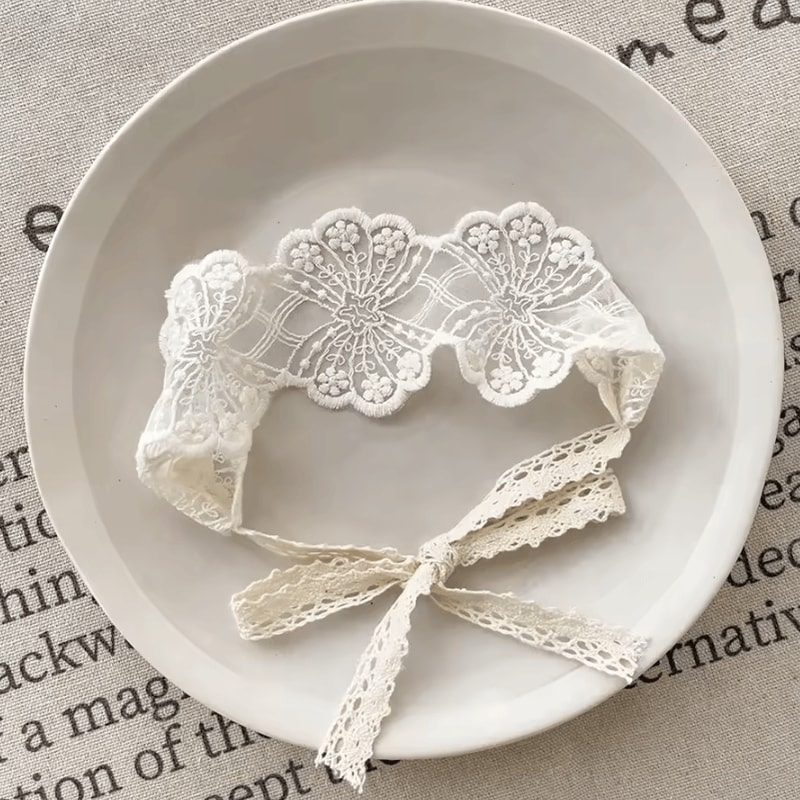 Sweet Lace Floral Baby Headband Soft Elastic Princess Hair Accessory 3