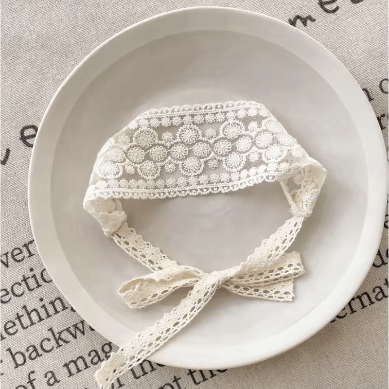 Sweet Lace Floral Baby Headband Soft Elastic Princess Hair Accessory 5