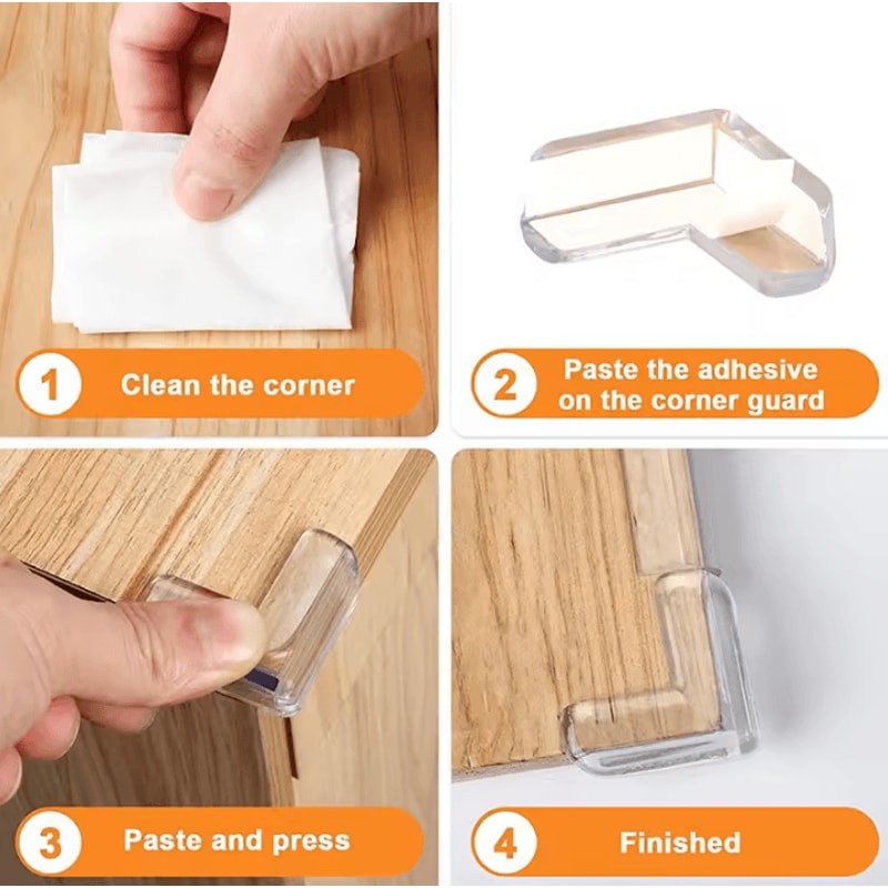Soft Silicone Baby Corner Protectors AntiCollision Safety Guards 4pcs Set 3