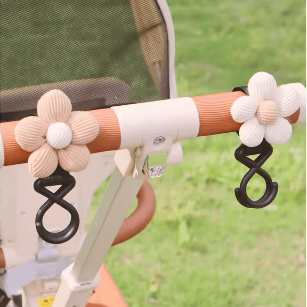 Cute Floral Baby Stroller Hook Multifunction Hanging Storage For OntheGo Parents 0