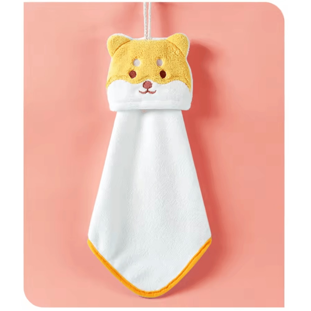 Cute Cartoon Animal Coral Fleece Hand Towel Soft Hanging QuickDry Towel 7