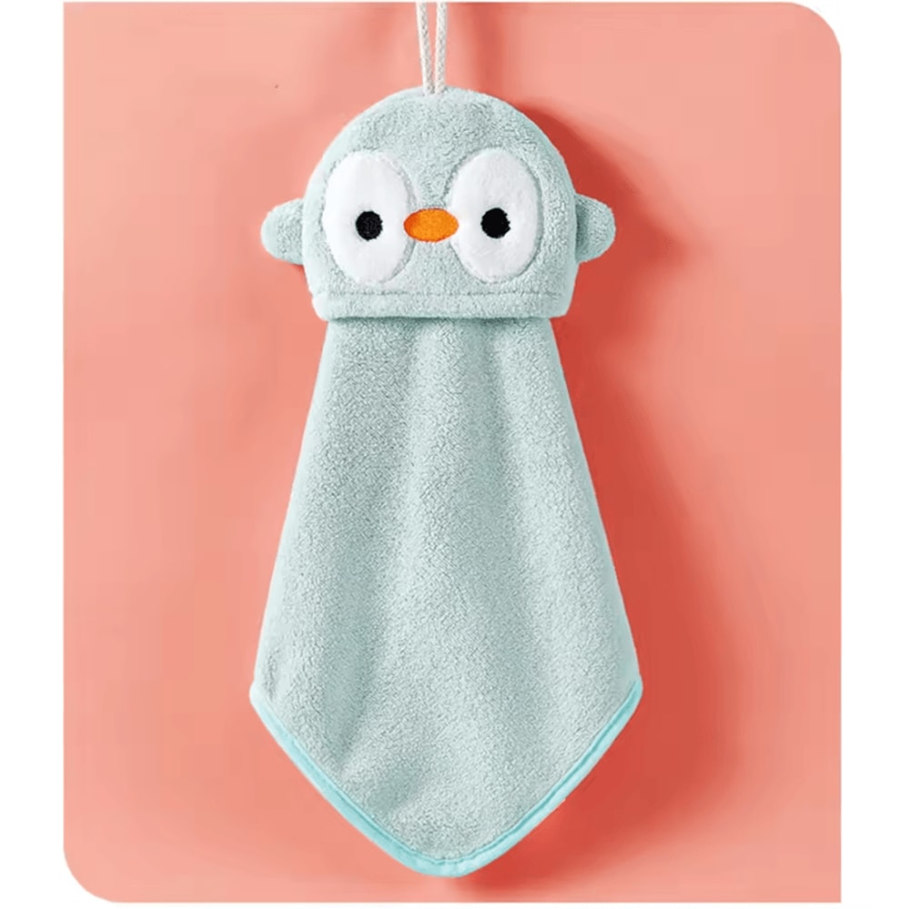 Cute Cartoon Animal Coral Fleece Hand Towel Soft Hanging QuickDry Towel 8