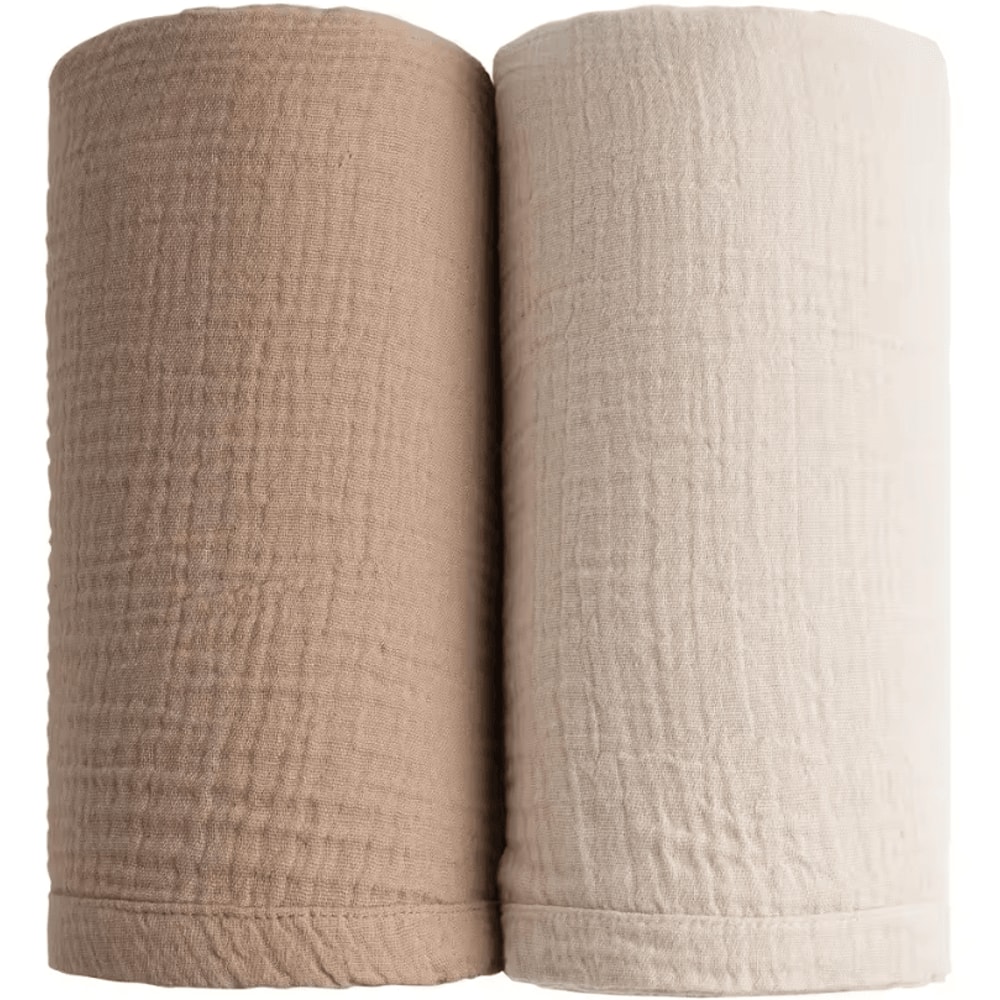 2Pack Soft Cotton Muslin Baby Swaddle Blankets For Newborn Comfort 4