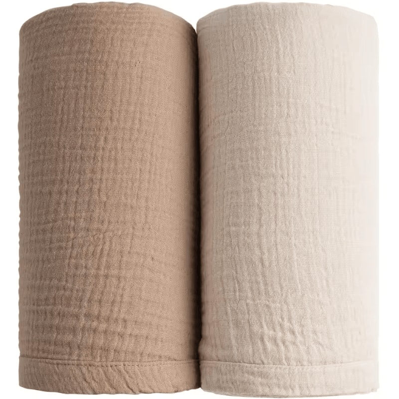 2Pack Soft Cotton Muslin Baby Swaddle Blankets For Newborn Comfort 4
