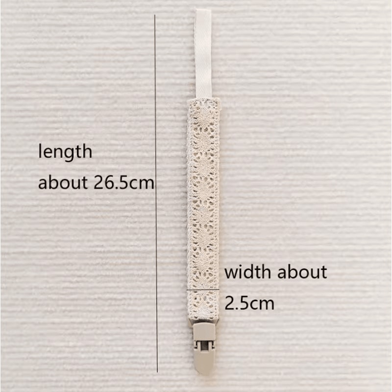 Elegant Lace Pacifier Clip Chain For Secure Stylish Baby Essentials 4