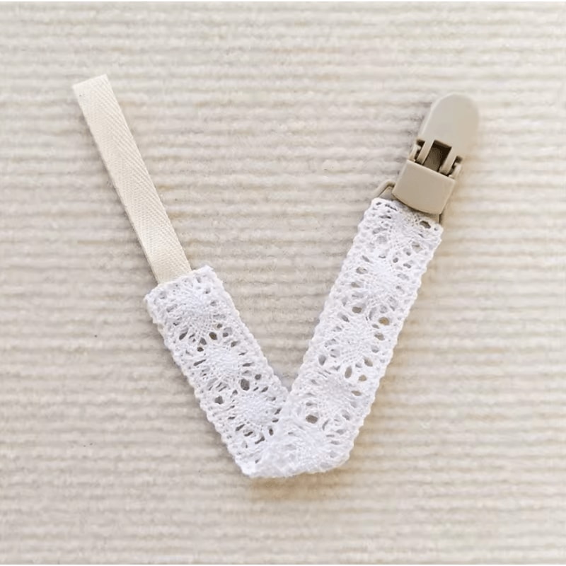Elegant Lace Pacifier Clip Chain For Secure Stylish Baby Essentials 6