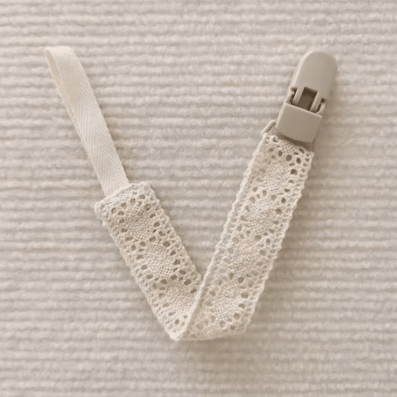 Elegant Lace Pacifier Clip Chain For Secure Stylish Baby Essentials 7